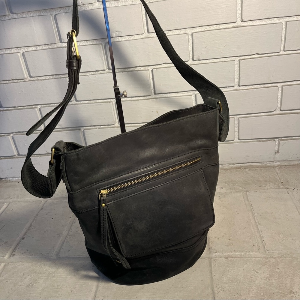 Artisan NY Distressed Bucket Crossbody Bag